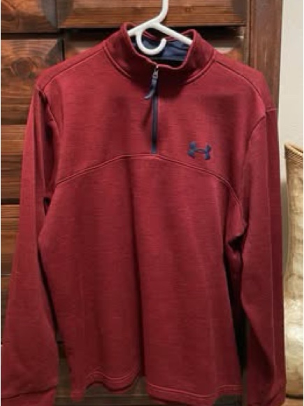 Under Armour Men's Maroon 1/4 Zip Performance Pullover